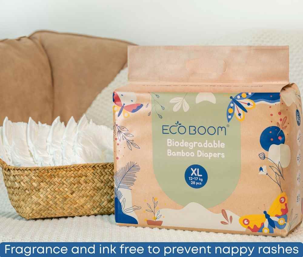 Joy Bamboo Baby Nappies Pack of 28 - Extra Large (+12Kg)