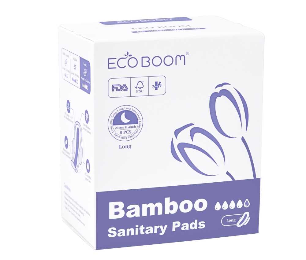 Bamboo Sanitary Pads - Long - Night