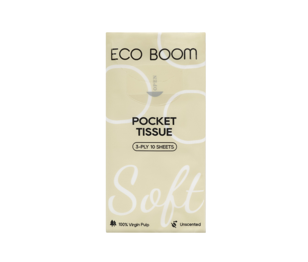 Eco Boom 3ply Pocket Tissues