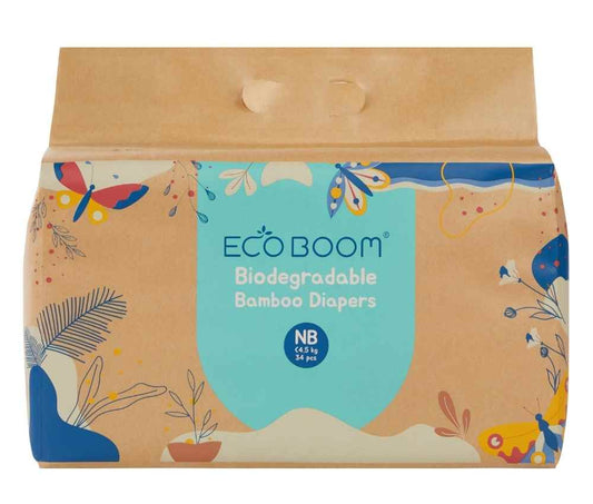 Joy Bamboo Baby Nappies Pack of 34 - Newborn (<4.5Kg)