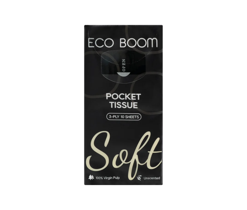 Eco Boom 3ply Pocket Tissues