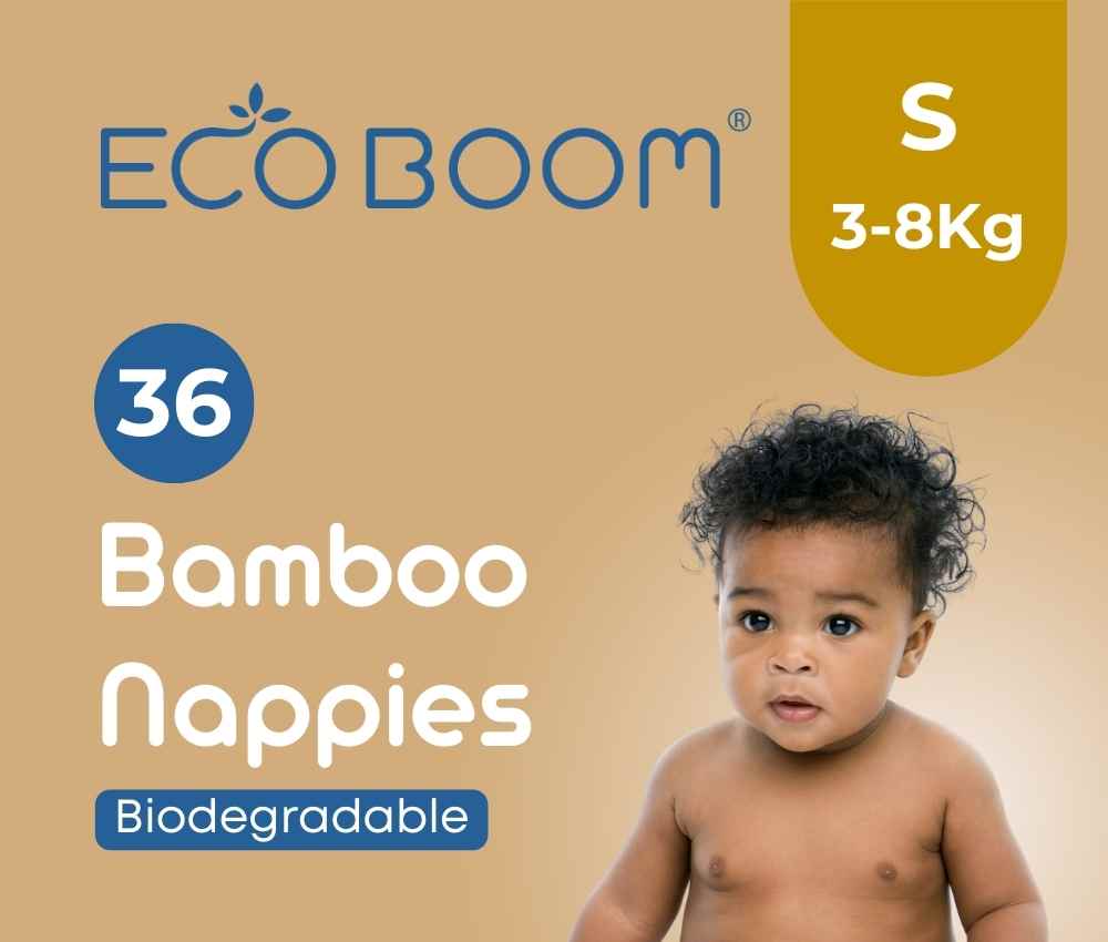 Joy Bamboo Baby Nappies Pack of 36 - Small (3-8Kg)