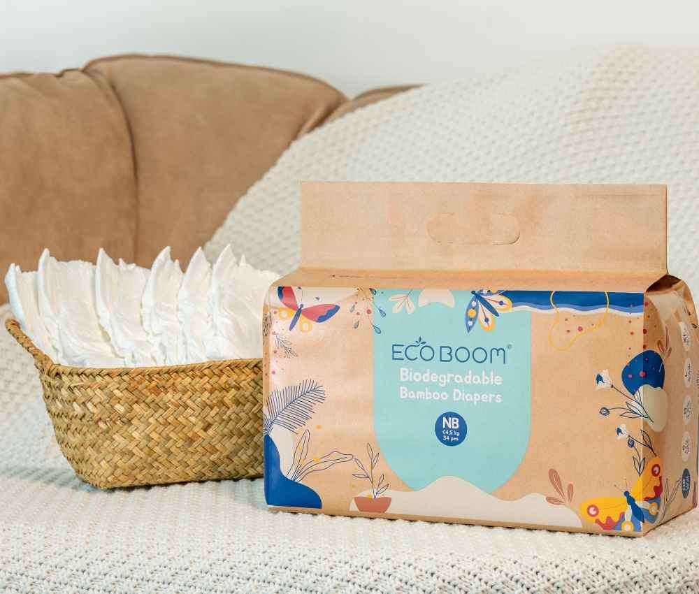 Joy Bamboo Baby Nappies Pack of 34 - Newborn (<4.5Kg)