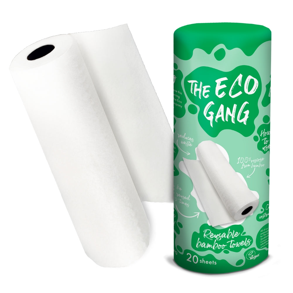 Reusable Bamboo Paper Towels - Roll of 20 Sheets