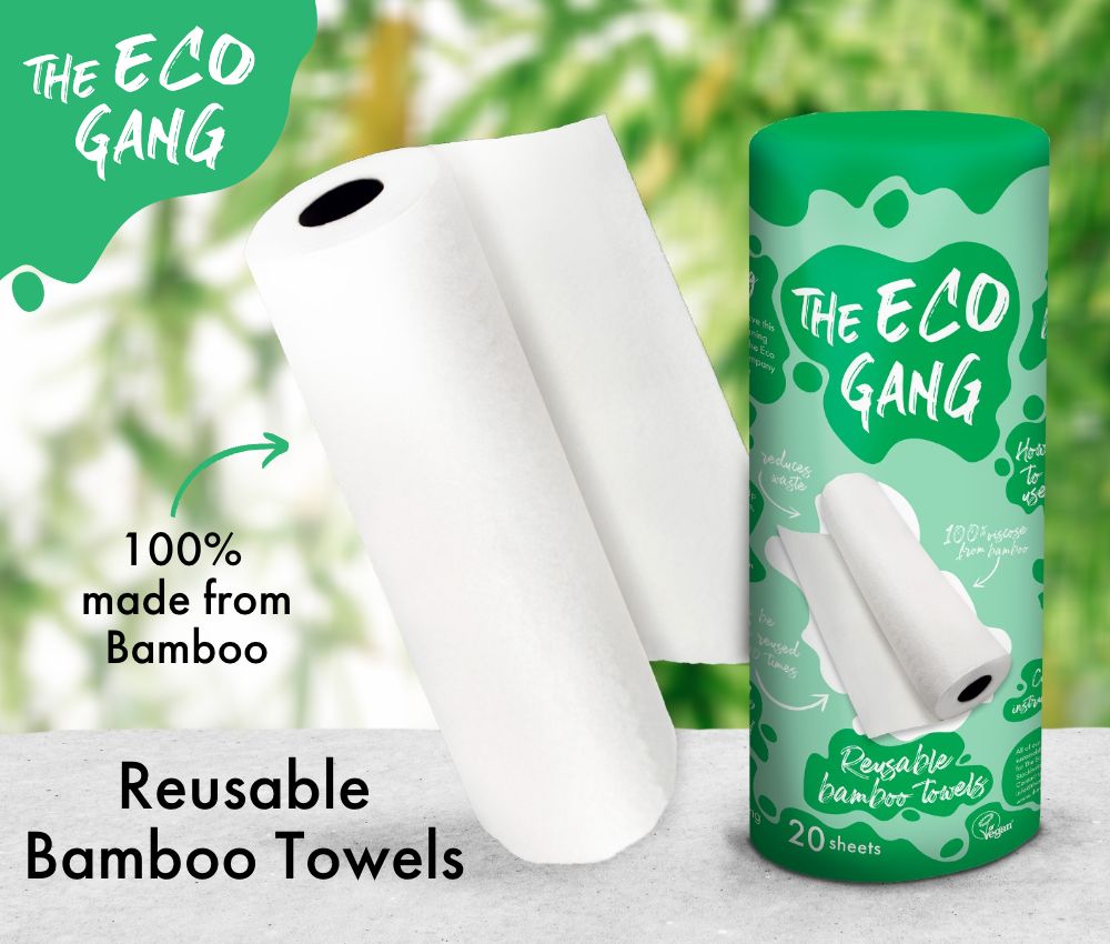 Reusable Bamboo Paper Towels - Roll of 20 Sheets